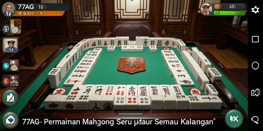 Screenshot gameplay 77AG menunjukkan keseruan permainan Mahjong.