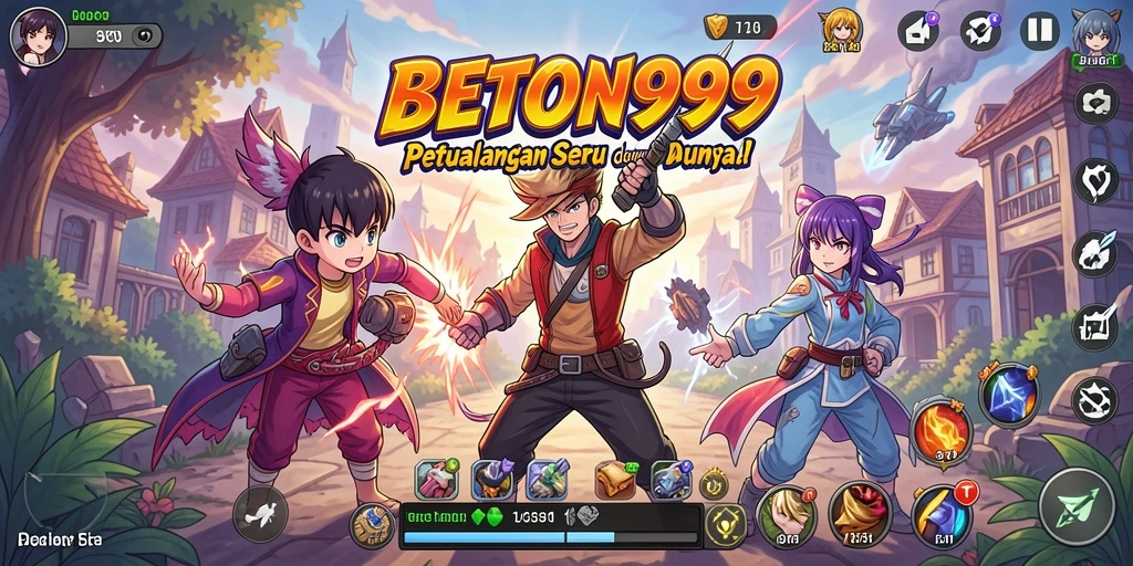 Tampilan seru dari gameplay BETON999 yang mengasyikkan.