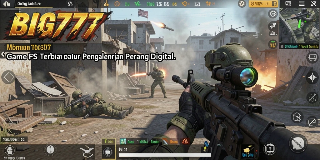 Tampilan medan perang yang intens dan realistis di BIG777.