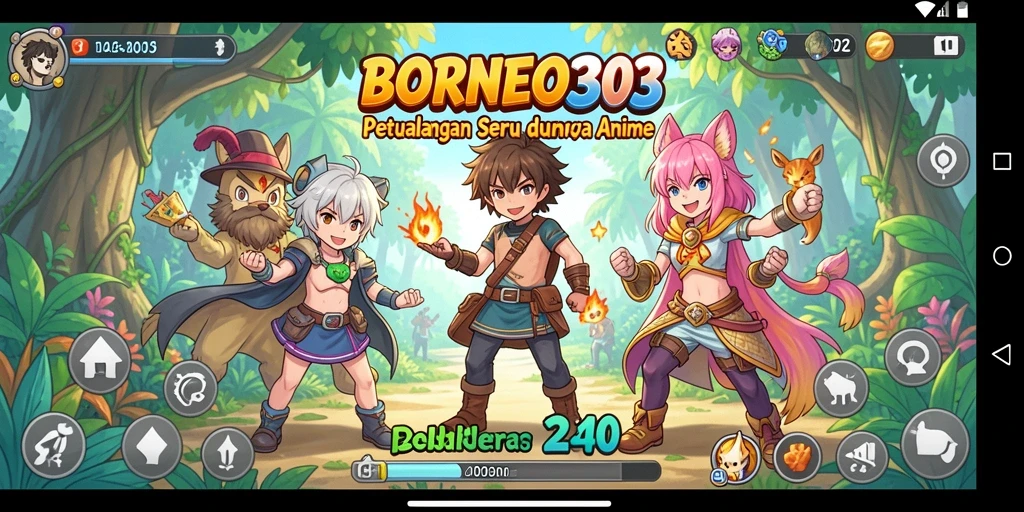 Tampilan gameplay epik di dunia anime.