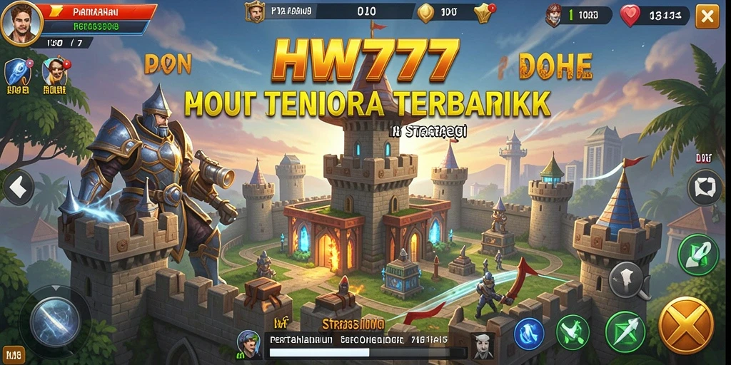 Screenshot gameplay HW777 yang menakjubkan dalam Tower Defense.