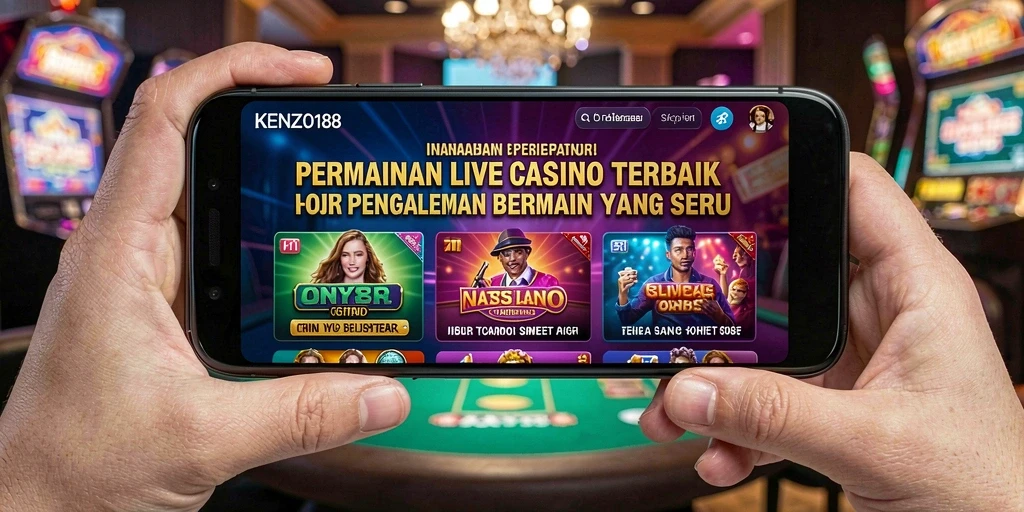 Tampilan menarik permainan Live Casino KENZO188 dengan dealer langsung.