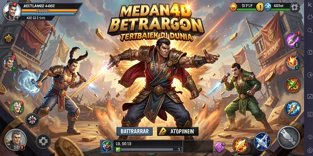 Tangkapan layar dari gameplay MEDAN4D yang menampilkan aksi seru dalam pertarungan Battle Royale.