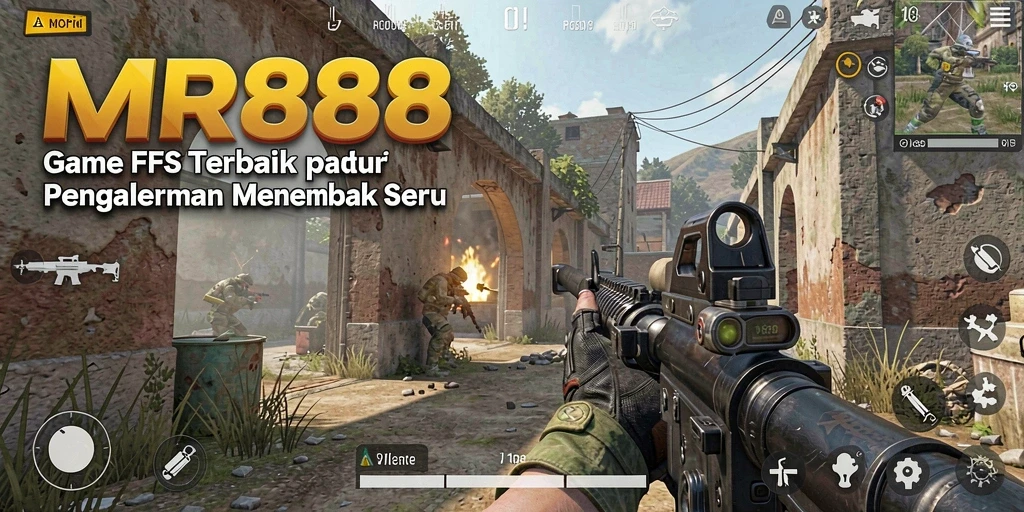 Tangkapan layar permainan <strong>MR888</strong> yang menampilkan aksi menembak yang intens.
