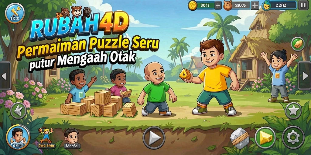 Screenshot gameplay RUBAH4D yang menunjukkan momen menyelesaikan teka-teki.